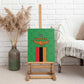 Personalised Afro Zambia Canvas Wall Art Flag Style Mix Kente Pattern