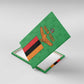 Personalised Afro Zambia Canvas Wall Art Flag Style Mix Kente Pattern