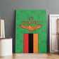 Personalised Afro Zambia Canvas Wall Art Flag Style Mix Kente Pattern