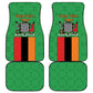 Personalised Afro Zambia Car Mats Flag Style Mix Kente Pattern