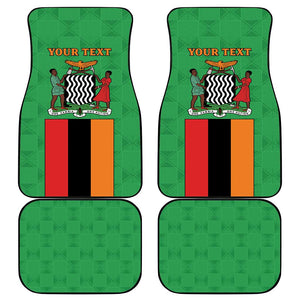 Personalised Afro Zambia Car Mats Flag Style Mix Kente Pattern