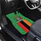 Personalised Afro Zambia Car Mats Flag Style Mix Kente Pattern