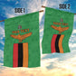 Personalised Afro Zambia Garden Flag Flag Style Mix Kente Pattern
