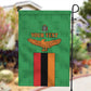 Personalised Afro Zambia Garden Flag Flag Style Mix Kente Pattern