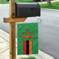 Personalised Afro Zambia Garden Flag Flag Style Mix Kente Pattern