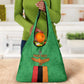 Personalised Afro Zambia Grocery Bag Flag Style Mix Kente Pattern
