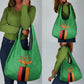 Personalised Afro Zambia Grocery Bag Flag Style Mix Kente Pattern