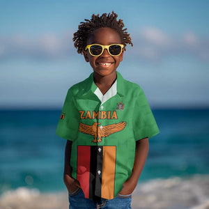Personalised Afro Zambia Kid Hawaiian Shirt Flag Style Mix Kente Pattern