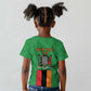Personalised Afro Zambia Kid T shirt Flag Style Mix Kente Pattern