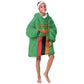 Personalised Afro Zambia Kid Wearable Blanket Hoodie Flag Style Mix Kente Pattern