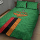 Personalised Afro Zambia Quilt Bed Set Flag Style Mix Kente Pattern