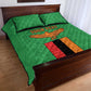 Personalised Afro Zambia Quilt Bed Set Flag Style Mix Kente Pattern