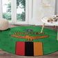 Personalised Afro Zambia Round Carpet Flag Style Mix Kente Pattern