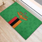 Personalised Afro Zambia Rubber Doormat Flag Style Mix Kente Pattern