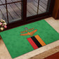 Personalised Afro Zambia Rubber Doormat Flag Style Mix Kente Pattern