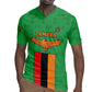 Personalised Afro Zambia Rugby Jersey Flag Style Mix Kente Pattern