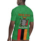 Personalised Afro Zambia Rugby Jersey Flag Style Mix Kente Pattern