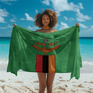 Personalised Afro Zambia Sarong Flag Style Mix Kente Pattern