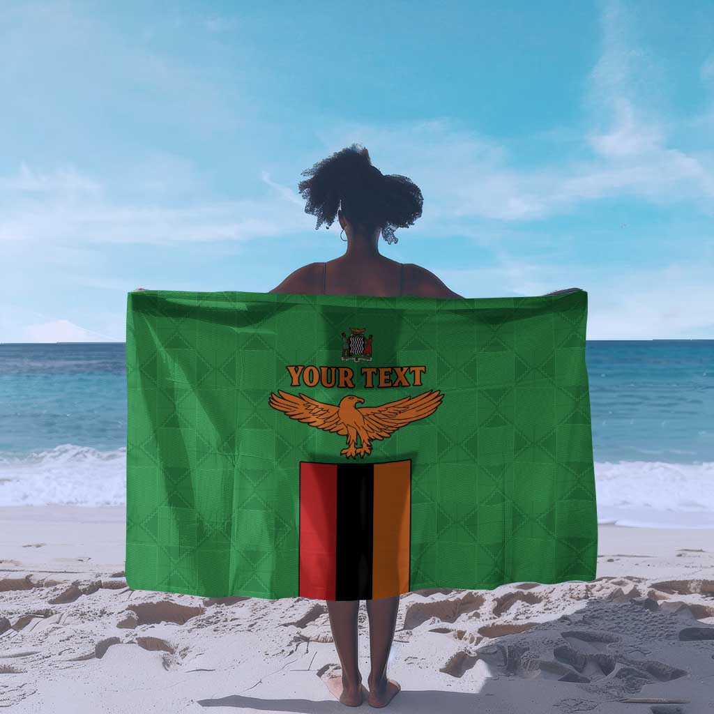 Personalised Afro Zambia Sarong Flag Style Mix Kente Pattern