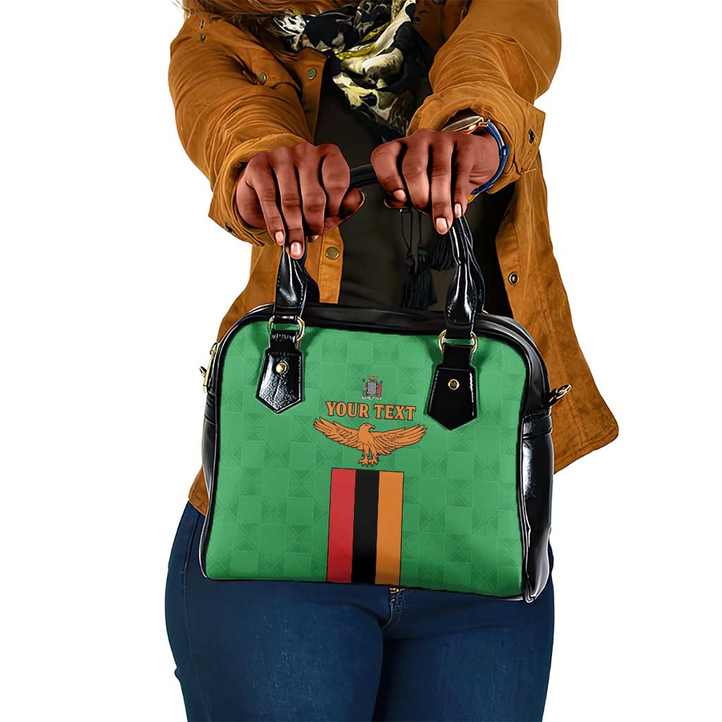 Personalised Afro Zambia Shoulder Handbag Flag Style Mix Kente Pattern