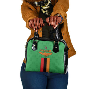 Personalised Afro Zambia Shoulder Handbag Flag Style Mix Kente Pattern