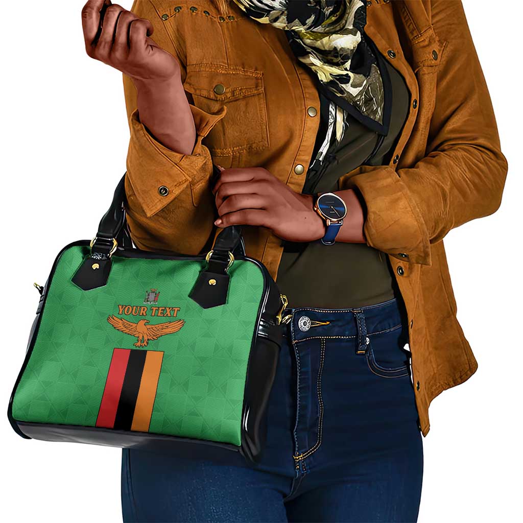 Personalised Afro Zambia Shoulder Handbag Flag Style Mix Kente Pattern