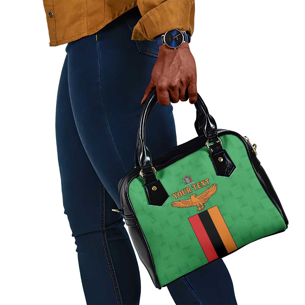 Personalised Afro Zambia Shoulder Handbag Flag Style Mix Kente Pattern