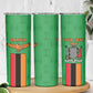 Personalised Afro Zambia Skinny Tumbler Flag Style Mix Kente Pattern
