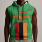 Personalised Afro Zambia Sleeveless Hoodie Flag Style Mix Kente Pattern - African Pride