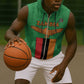 Personalised Afro Zambia Sleeveless Zip Hoodie Flag Style Mix Kente Pattern - African Pride