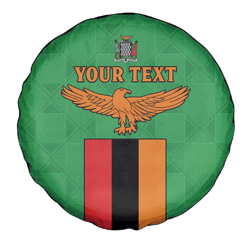 Personalised Afro Zambia Spare Tire Cover Flag Style Mix Kente Pattern