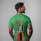 Personalised Afro Zambia T shirt Flag Style Mix Kente Pattern