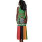 Personalised Afro Zambia Tank Maxi Dress Flag Style Mix Kente Pattern