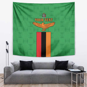 Personalised Afro Zambia Tapestry Flag Style Mix Kente Pattern