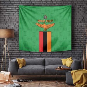 Personalised Afro Zambia Tapestry Flag Style Mix Kente Pattern