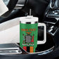 Personalised Afro Zambia Tumbler With Handle Flag Style Mix Kente Pattern