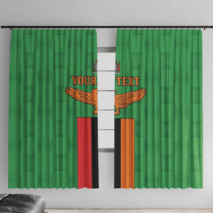 Personalised Afro Zambia Window Curtain Flag Style Mix Kente Pattern