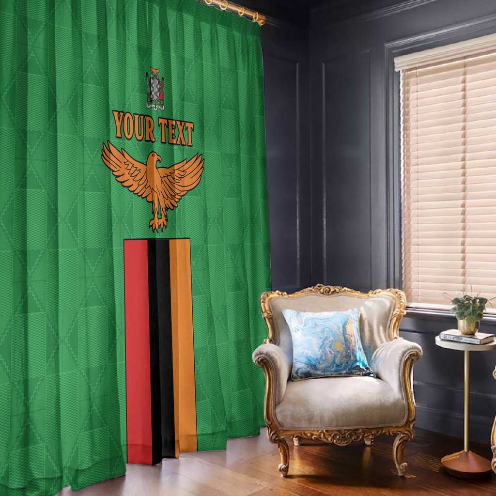Personalised Afro Zambia Window Curtain Flag Style Mix Kente Pattern