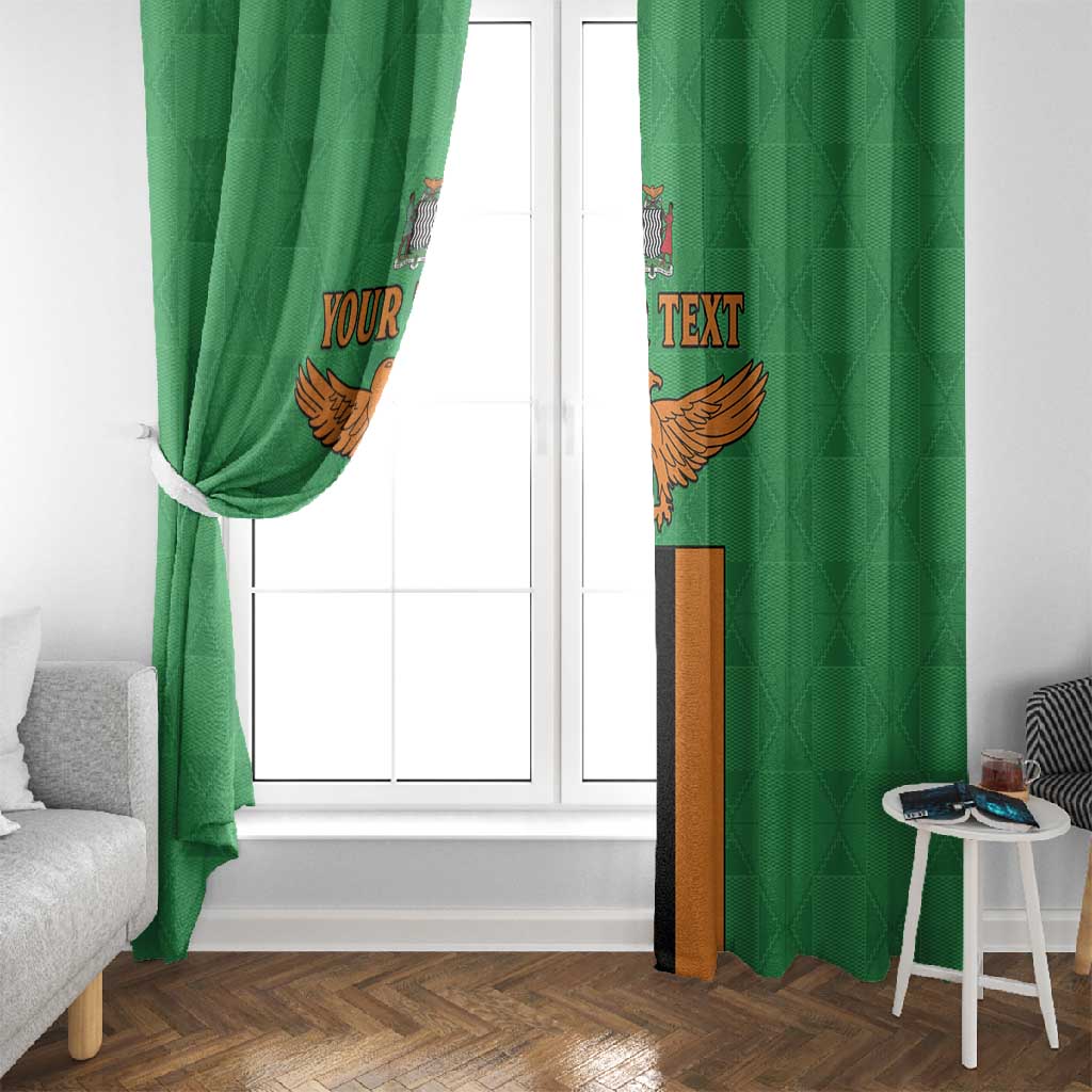 Personalised Afro Zambia Window Curtain Flag Style Mix Kente Pattern