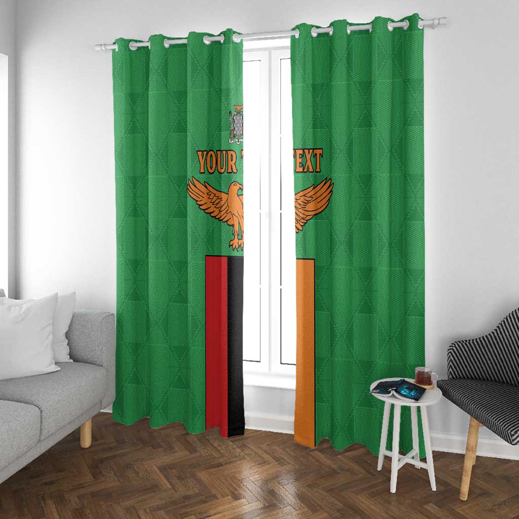 Personalised Afro Zambia Window Curtain Flag Style Mix Kente Pattern