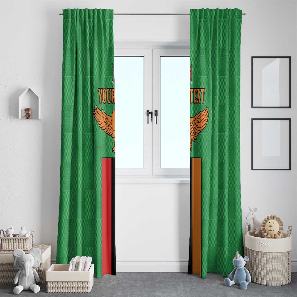 Personalised Afro Zambia Window Curtain Flag Style Mix Kente Pattern