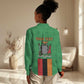 Personalised Afro Zambia Women Casual Shirt Flag Style Mix Kente Pattern