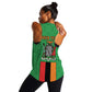 Personalised Afro Zambia Women Racerback Tank Flag Style Mix Kente Pattern