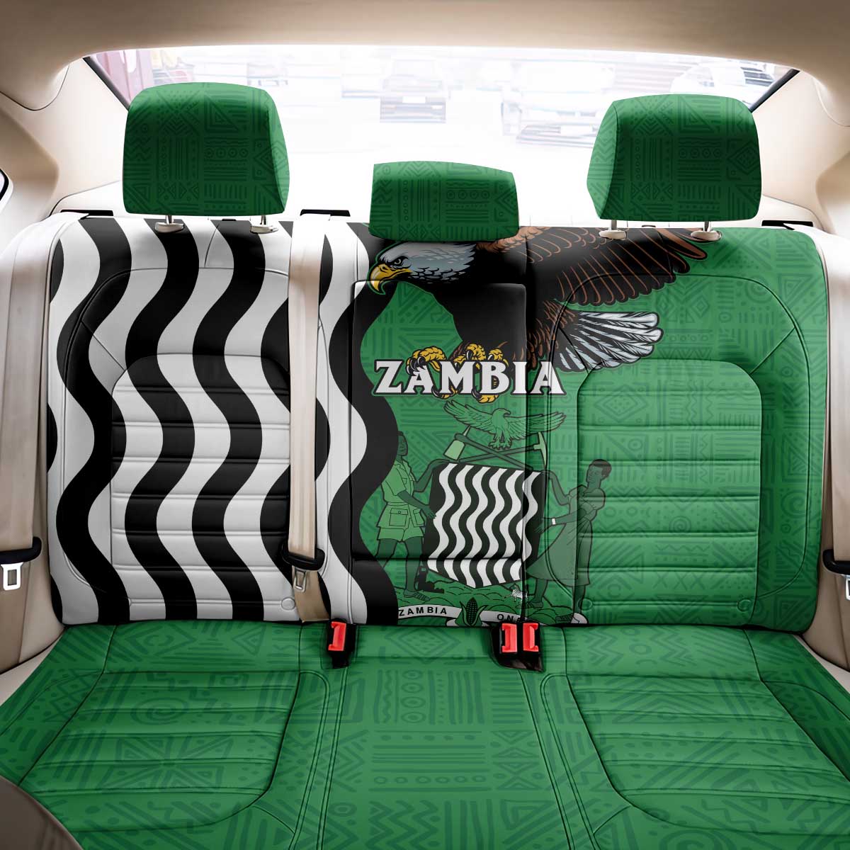Icitungu ca Zambia Back Car Seat Cover One Zambia One Nation