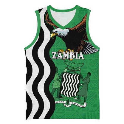Icitungu ca Zambia Basketball Jersey One Zambia One Nation - African Pride