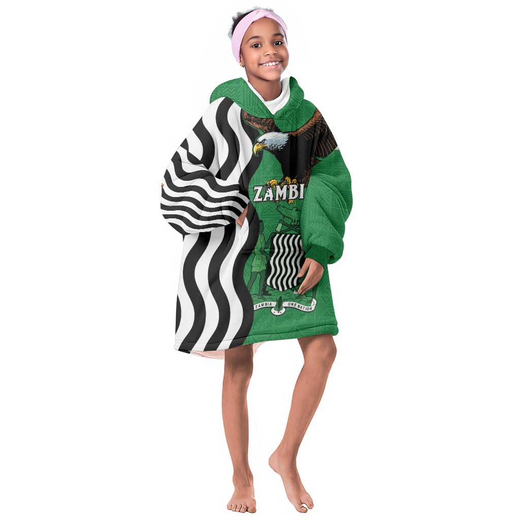 Icitungu ca Zambia Kid Wearable Blanket Hoodie One Zambia One Nation