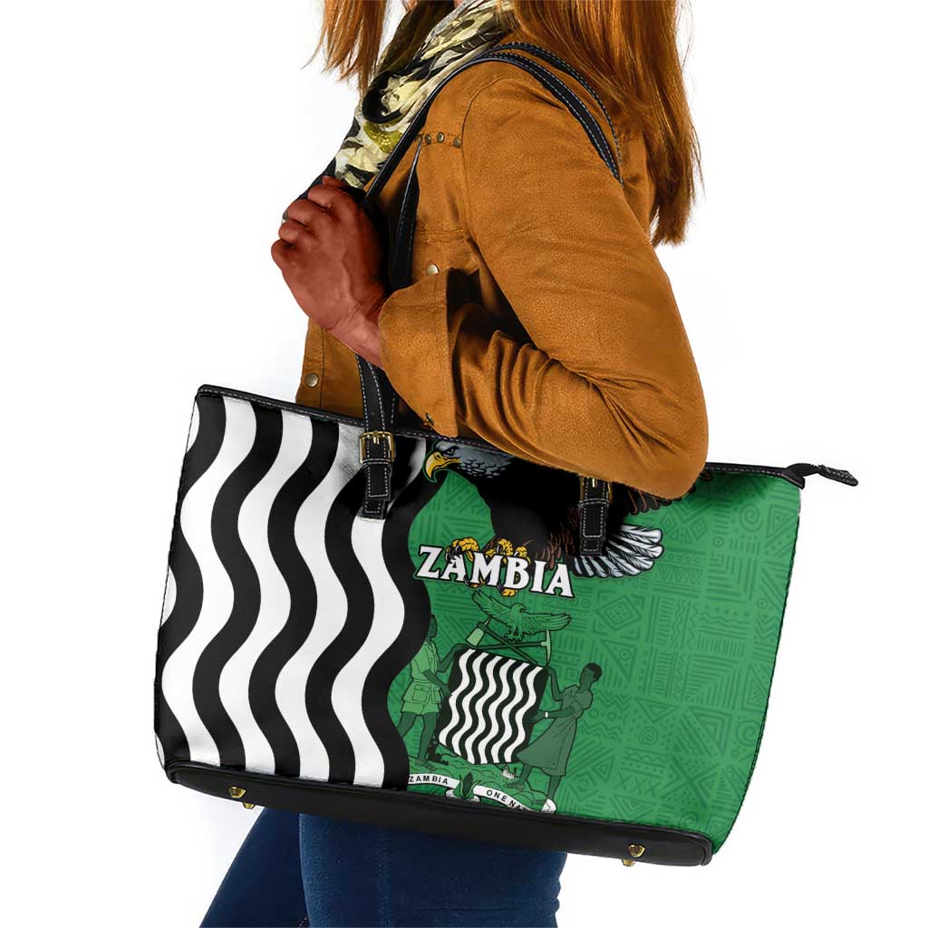 Icitungu ca Zambia Leather Tote Bag One Zambia One Nation