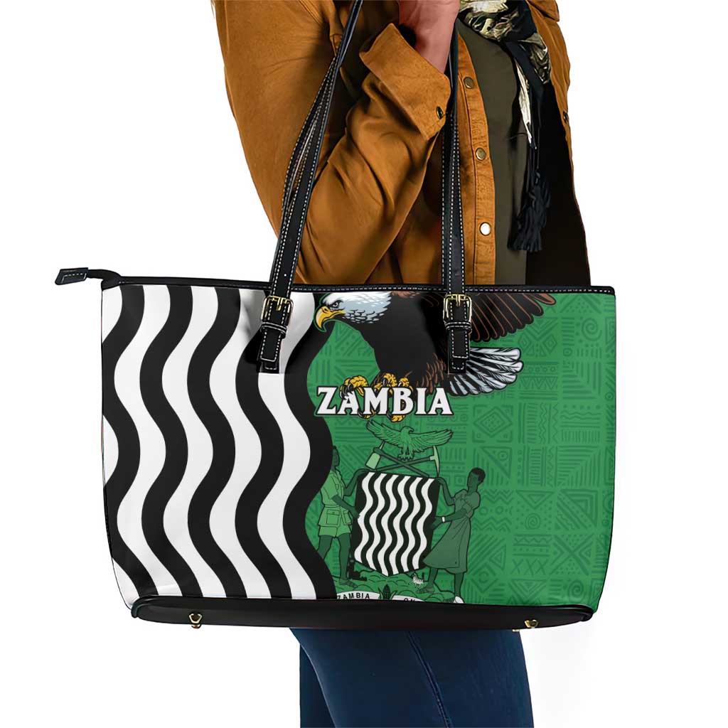 Icitungu ca Zambia Leather Tote Bag One Zambia One Nation