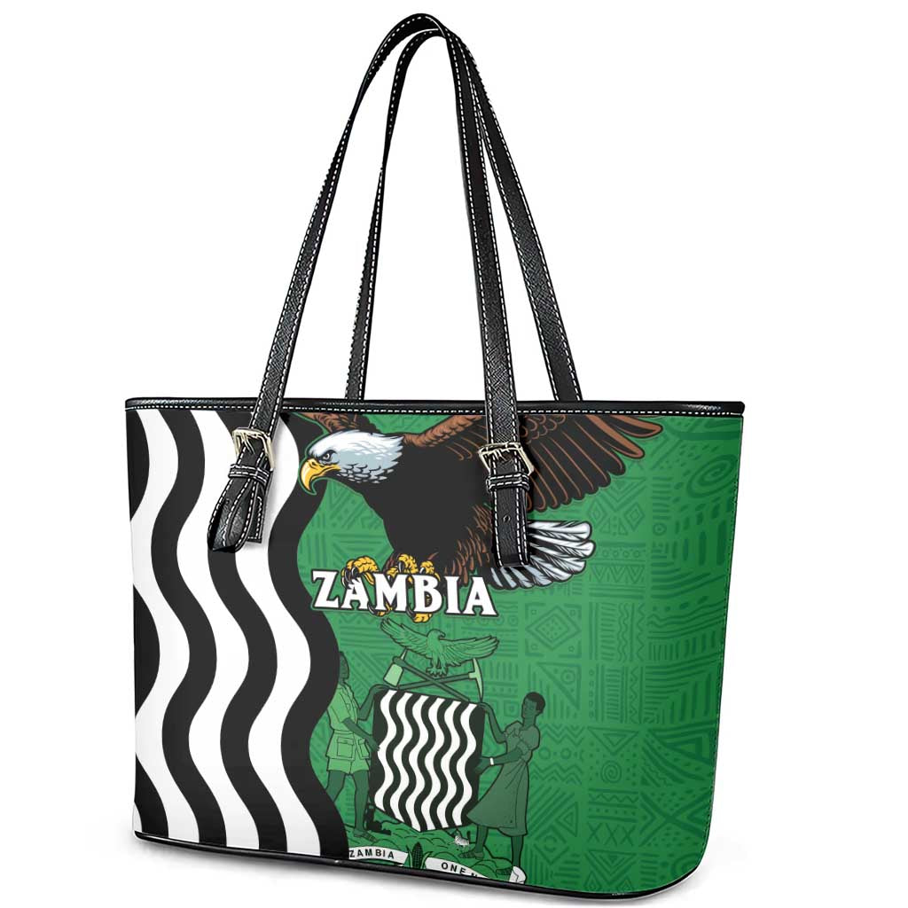 Icitungu ca Zambia Leather Tote Bag One Zambia One Nation