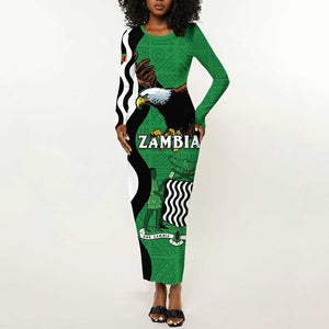 Icitungu ca Zambia Long Sleeve Bodycon Dress One Zambia One Nation LT15
